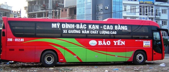 Xe khách Cao Bằng đi Mỹ Đình, Hà Nội.